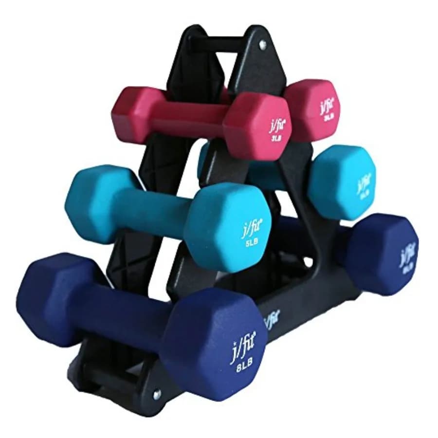 Pesi a Mano in Neoprene Rivestiti in Vinile per Allenamento di Forza a Casa, Design Durevole in Vari Colori per Aerobica