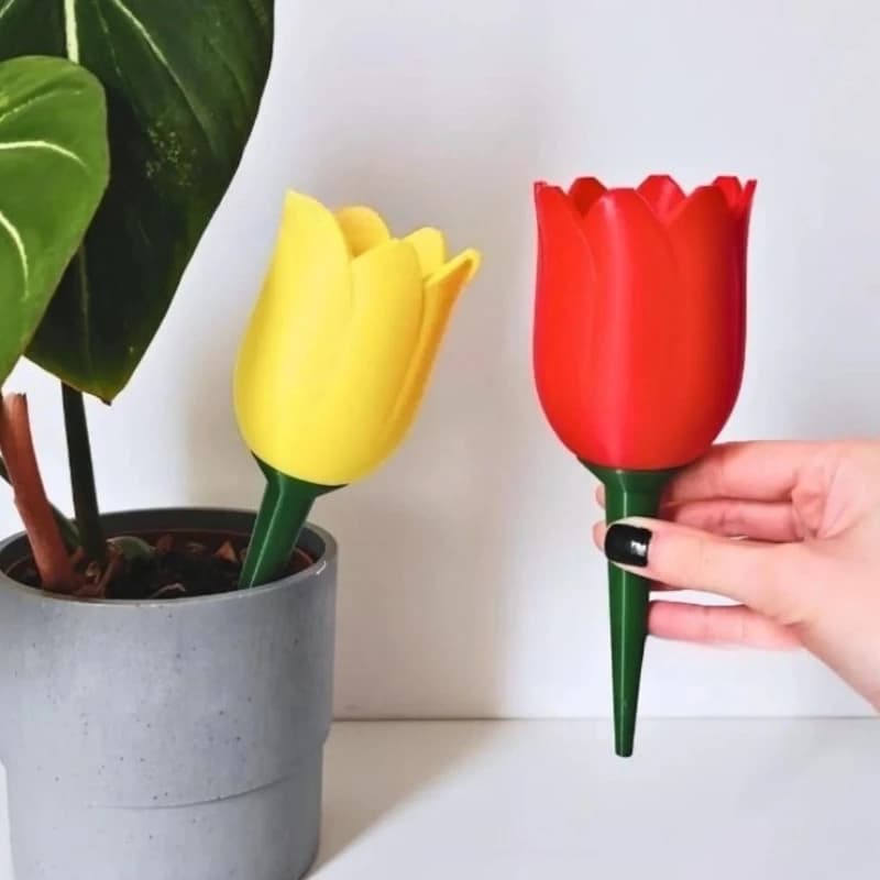 Fiore con irrigazione automatica per la casa, sistema di irrigazione automatica per piante, brocca per irrigazione, patio, giardino, balcone, vaso per piante decorativo
