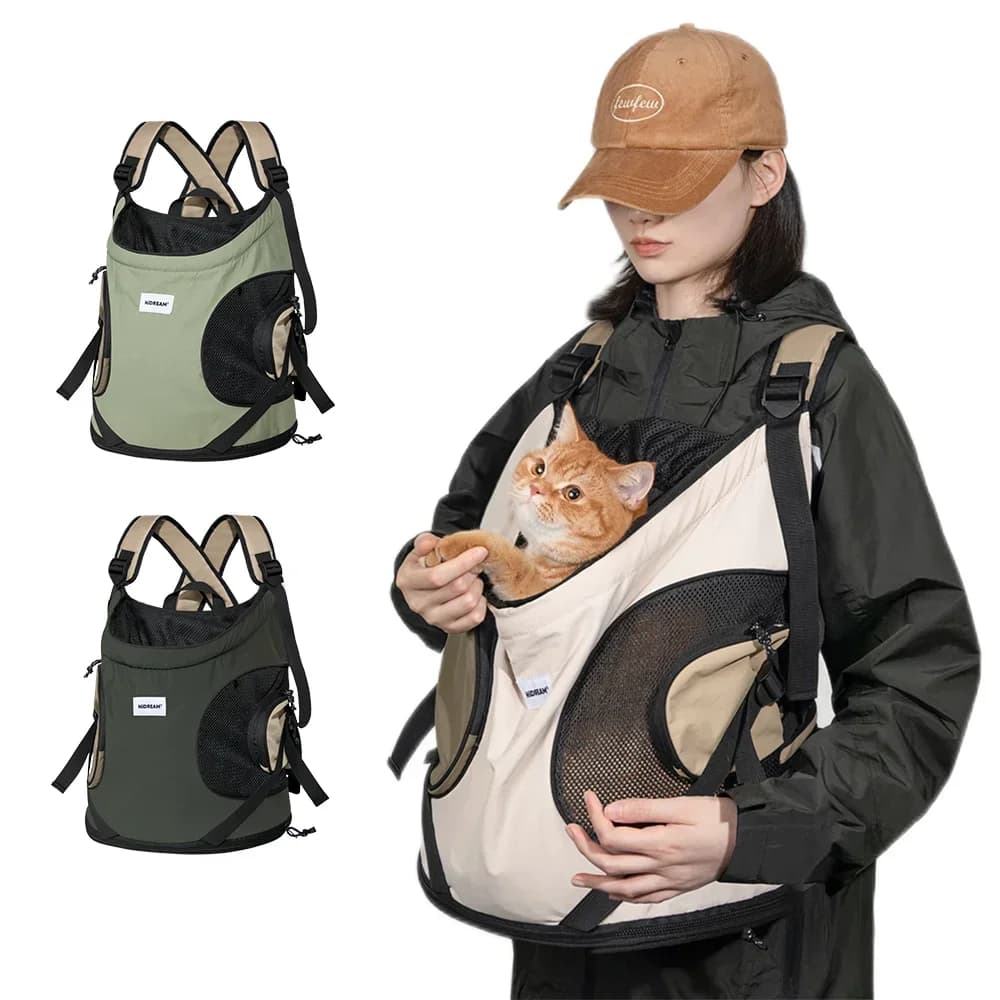 Trasportino per Cani e Gatti Raymax, Zaino Portatile Traspirante in Tela, Borsa a Tracolla per Viaggi con Cuccioli e Gattini