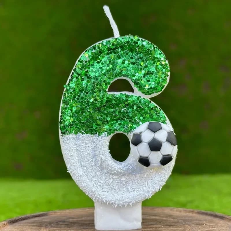 Numeri di calcio creativi fai-da-te Candele di compleanno Centrotavola Regali Decorazioni per candele per bambini Articoli Decorazione di candele per torte estetiche
