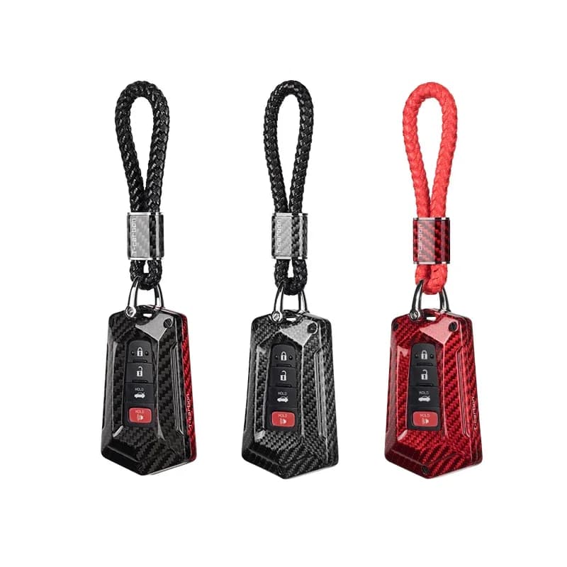 Custodia per chiave auto in fibra di carbonio, cover per telecomando per Toyota Camry Prado CHR