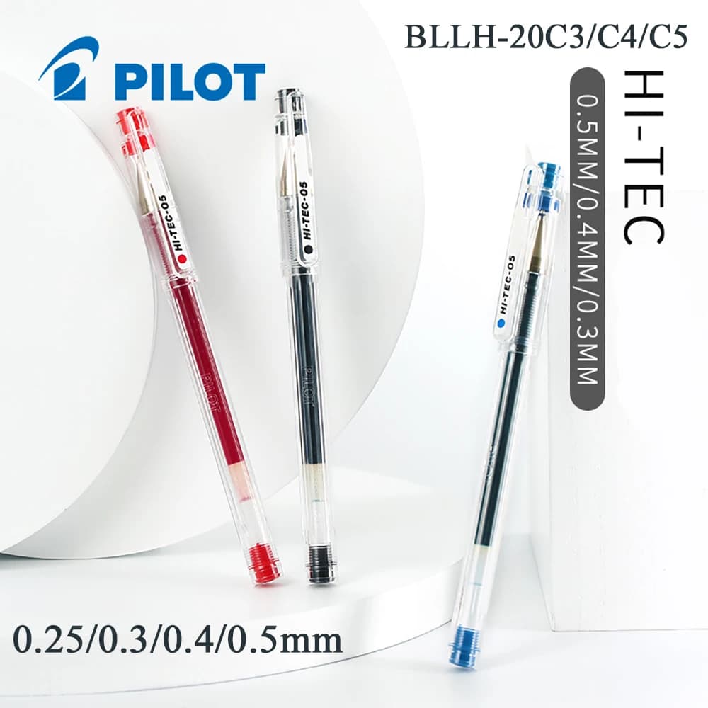 12 Pcs PILOT HI-TEC-C penne Gel BLLH-20C3 BLLH-20C4 BLLH-20C5 0.25/0.3/0.4/ 0.5 Mm penne firmate per ufficio finanziario ad ago
