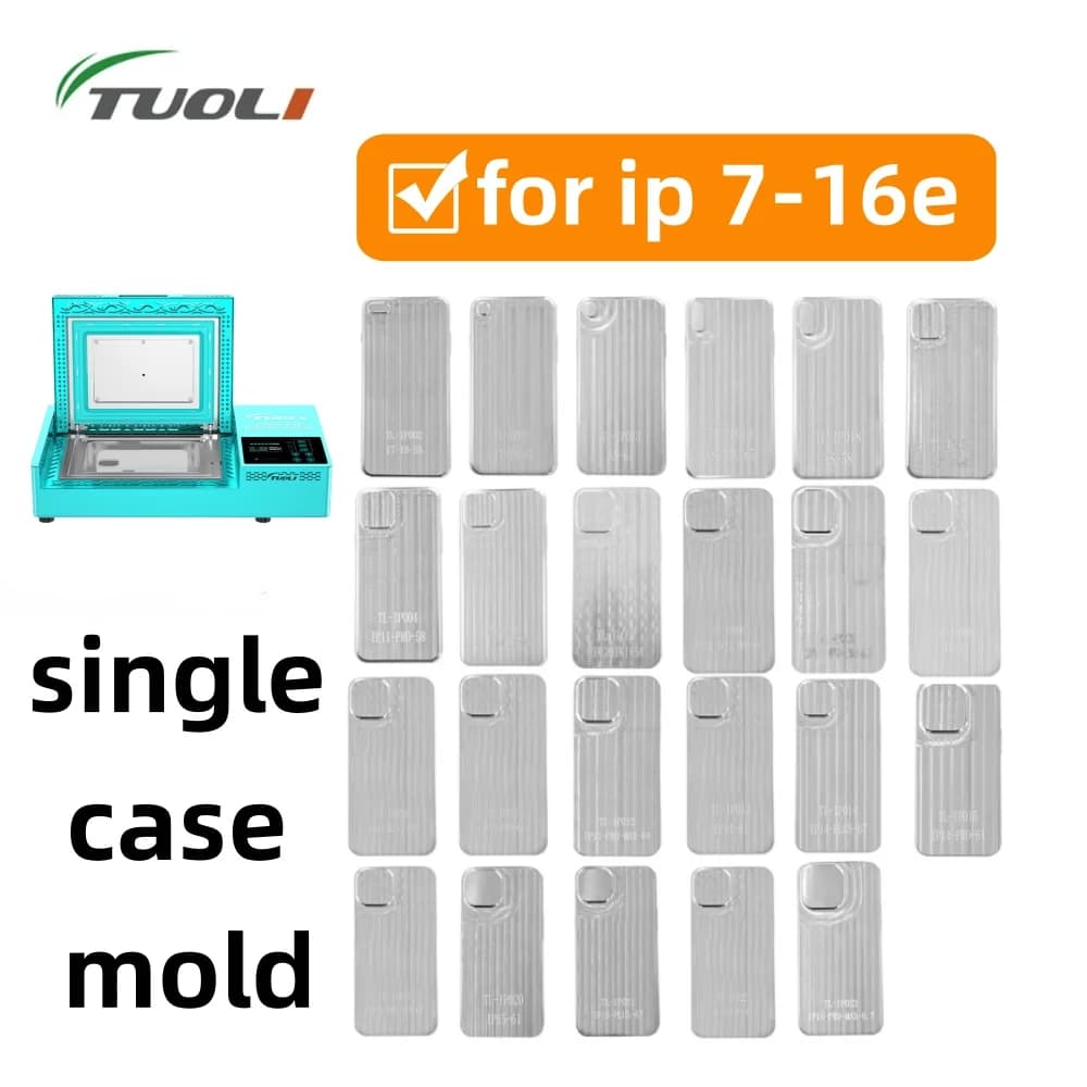 TuoLi 3D sublimazione foglio di telefono cellulare macchina da stampa stampo per custodia singola per iPhone 16 15 14 13 12 11 Pro Max strato singolo