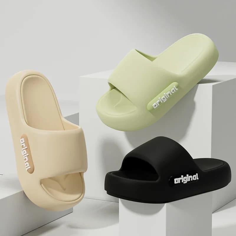 Thick Platform EVA Slippers for Women 2026 Spring Summer Non Slip Beach Flip Flops Woman Comfort Soft Sole Indoor Cloud Slippers