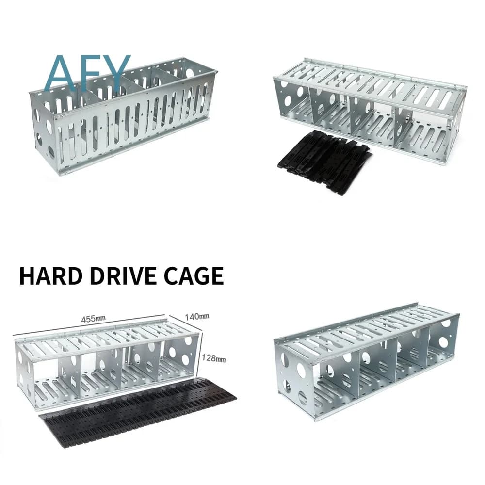New 3.5 Inch Hard Drive Cage for External HDD Enclosure Rack Storage Expansion Dock Station with Shockproof Multi Bay Mobile