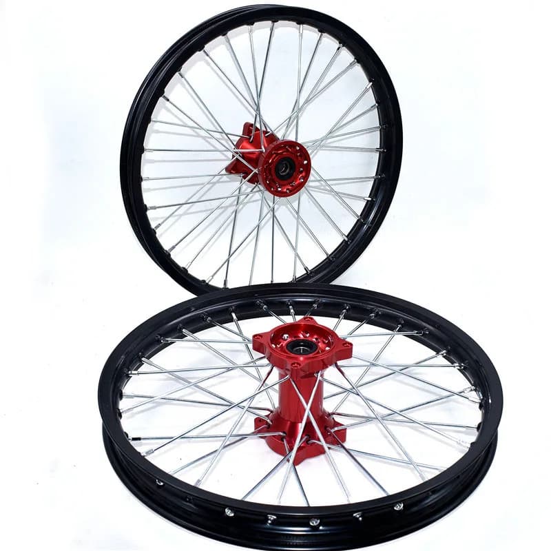 Cerchi Anteriori e Posteriori da 1.40-17 Pollici, Mozzo CNC in Lega di Alluminio, Cerchi Ruota 1.40 X 17 Pollici per Modifica Moto, Biciclette, Dirt Bike, Pit Bike