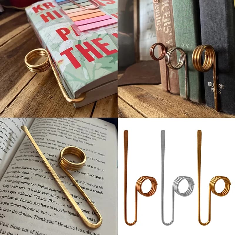 Metal book holder Lightweight ring bookcase Simple bookcase with inch book holder for book opener with portable finger ring