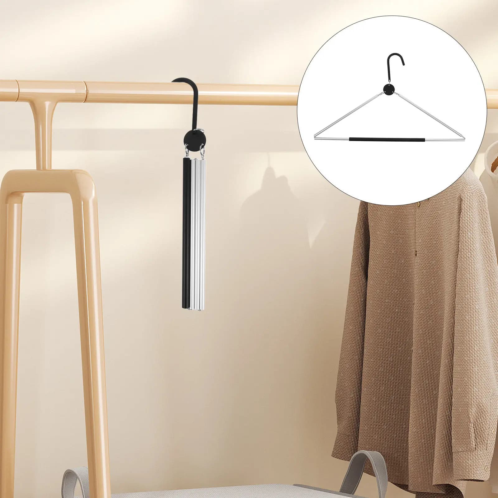 Closet Hangers Foldable Coat Convenient Clothes Space Saving Portable Collapsible