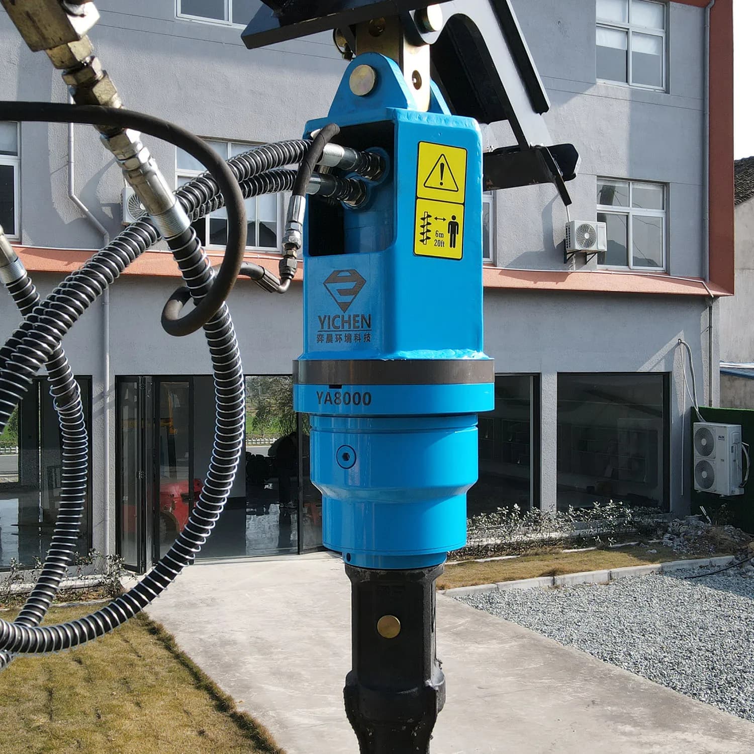 YA10000 Max drilling depth up to 12 meters Long life Funded Driving plate Drill Digga for construction equipment