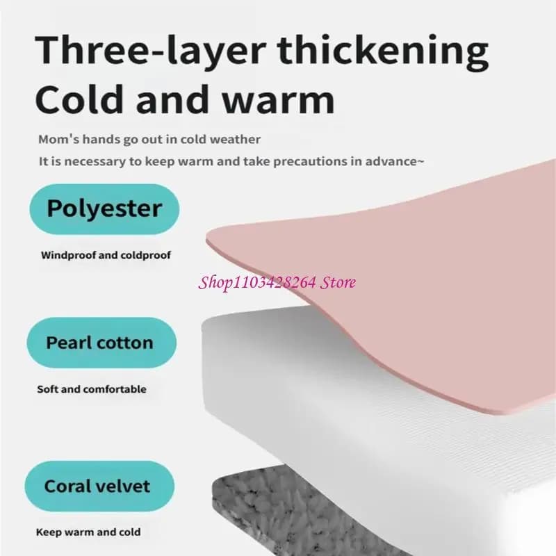 Gift Baby Strollers Accessories Insulated Gloves for New Parents Winter Use