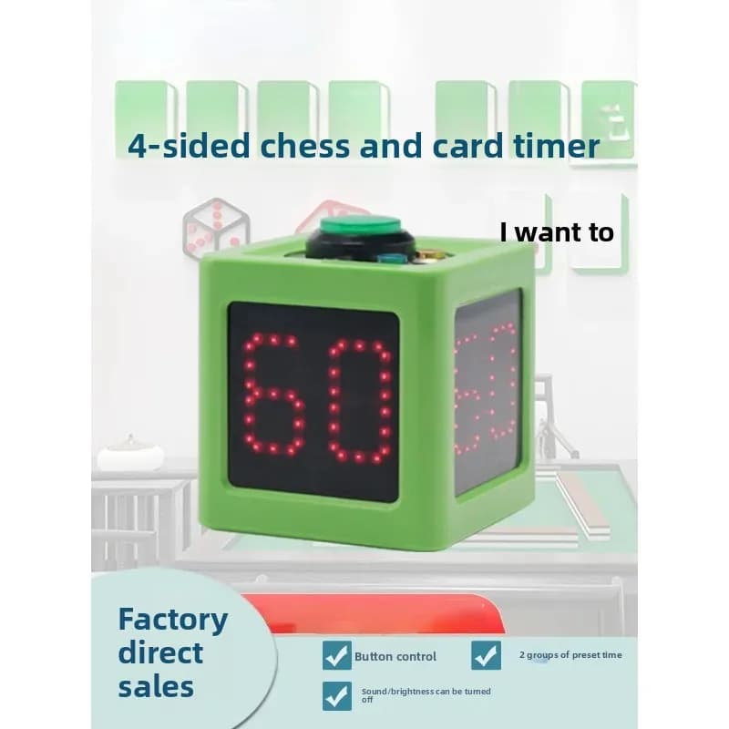 Carte da gioco elettroniche Texas Timer Scacchi Go Mahjong Gioco Promemoria conto alla rovescia