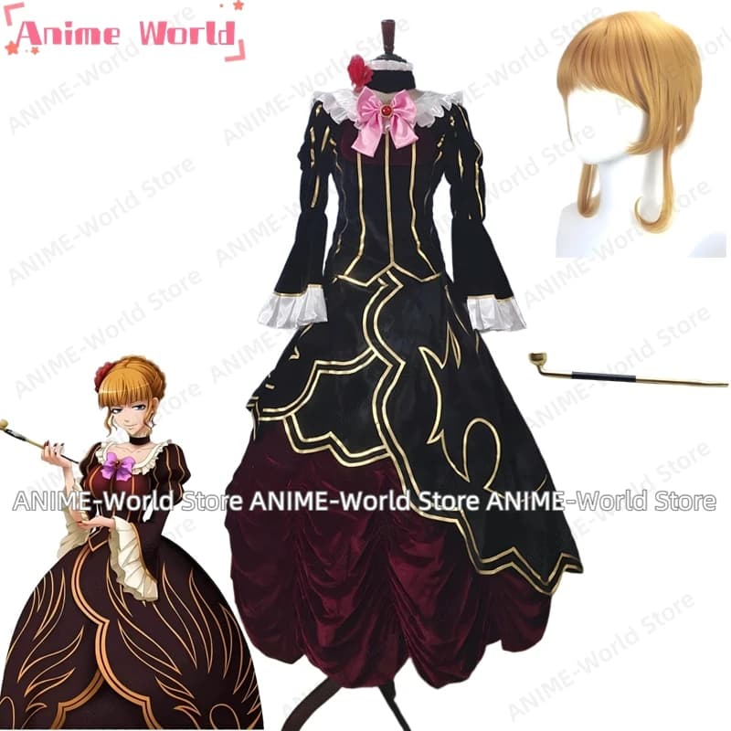《Custom Size》Anime Game Umineko When They Cry Beatrice's Gothic Lolita Dress Cosplay Costume Christmas Halloween Wig Prop
