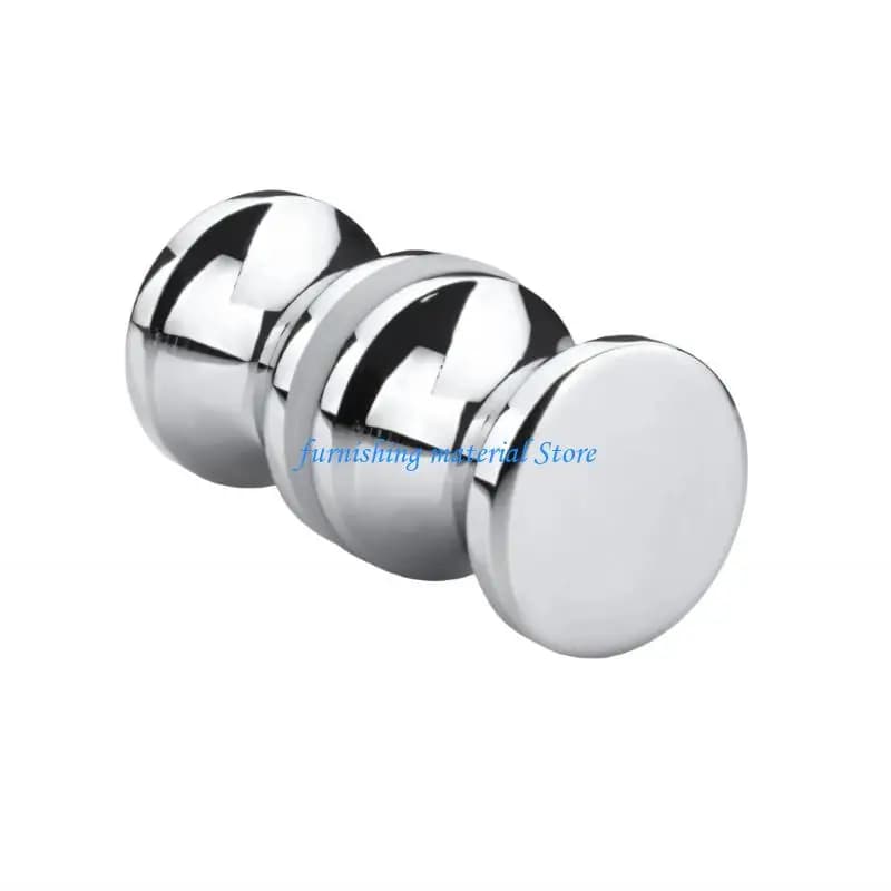 Y5GD Maniglia per porta in vetro per bagno in lega alluminio Maniglia per porta scorrevole rotonda