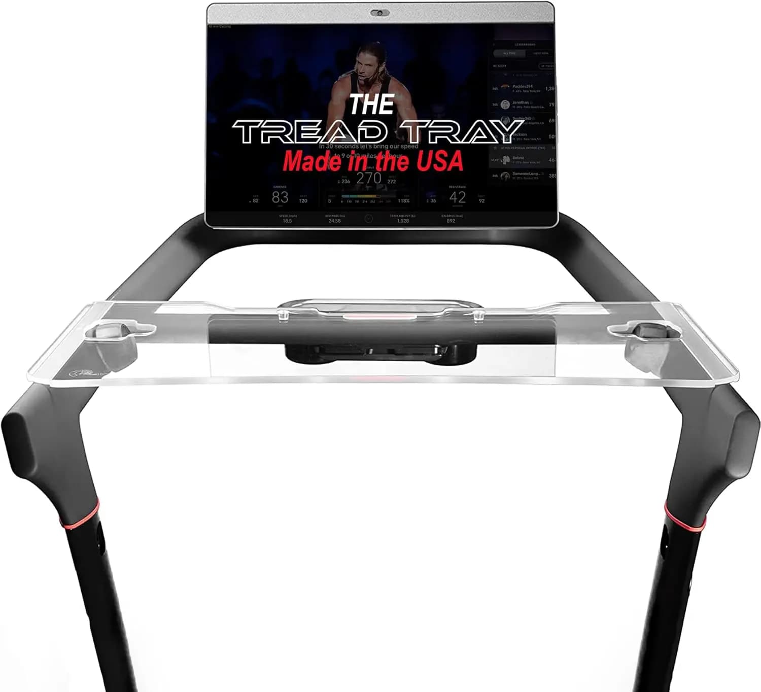 Supporto per tablet/telefono/laptop per tapis roulant Peloton, prodotto negli USA