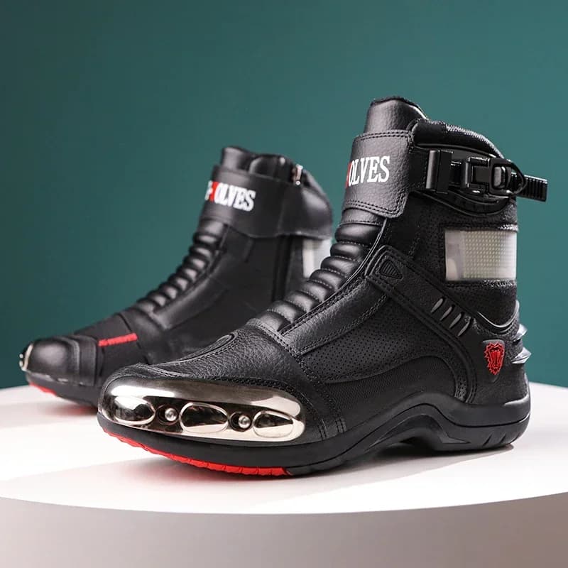New Motorcycle Boots Bicycle Mountain Racing Road Speed Autumn Men Women Knight Outdoor Riding Anti-slip Winters Sneakers Shoes