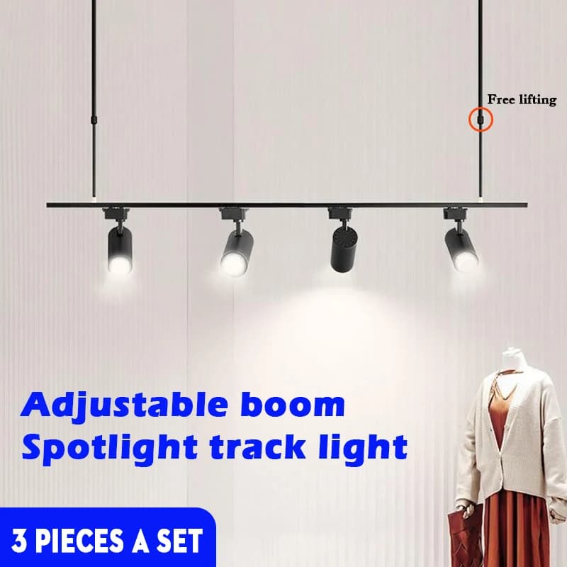 Set di Faretti a Binario LED, Luci a Striscia LED, Illuminazione Spot LED, Apparecchi di Illuminazione a Binario per Soffitto e Parete, Faretti per Soggiorno, Illuminazione su Binario per Casa