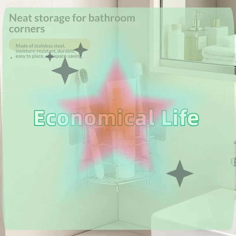 [MOA] Portaspazzolino elettrico in acciaio inossidabile 201, portaoggetti da bagno per uso domestico, per dentifricio e rasoio[MOA]