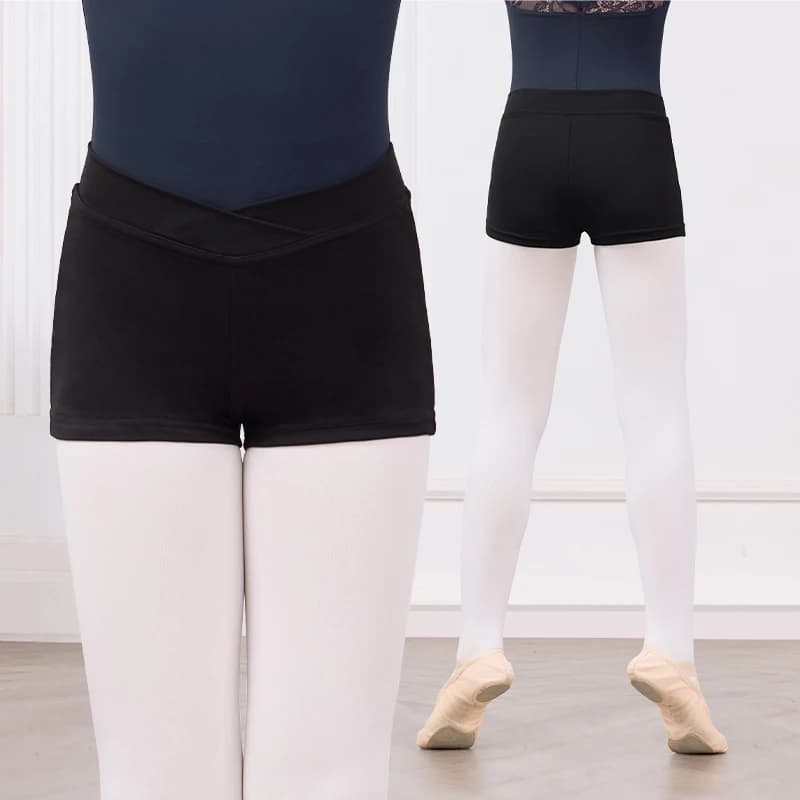 New Skin-friendly Black Sports Shorts High Resilience Design Slim Leggings Suitable for Girls Gymnastics Dancing Activities