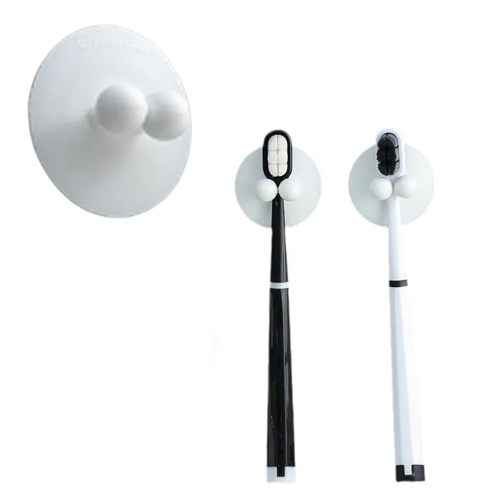 3Pcs Silicone Toothbrush Holder with Suction Cup Punch-free Toothbrush Storage Hook Multipurpose Wall Mounted