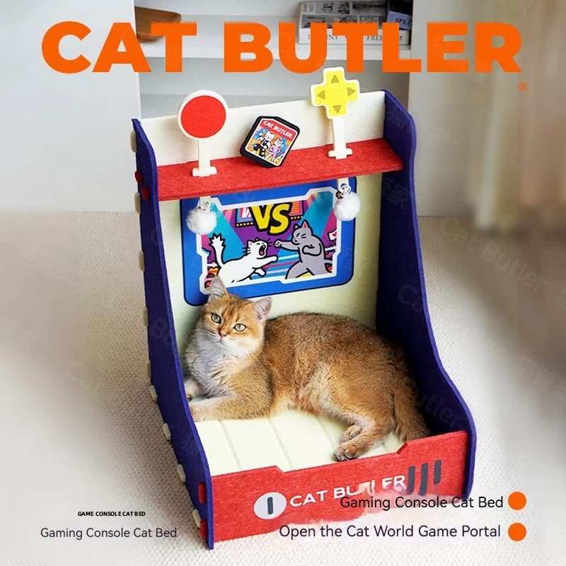 Cuccia per Gatti in Feltro Resistente all'Usura, Senza Residui, Universale per Tutte le Stagioni, Gioco e Giacca per Gatti, Accessori per Animali Domestici