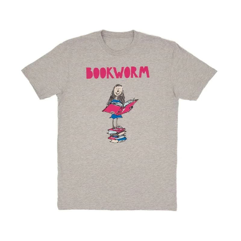 Matilda Bookworm Literature Series Short Sleeve T-Shirt Cotton Youth Fashion Print round Neck Anti-Wrinkle Summer Top