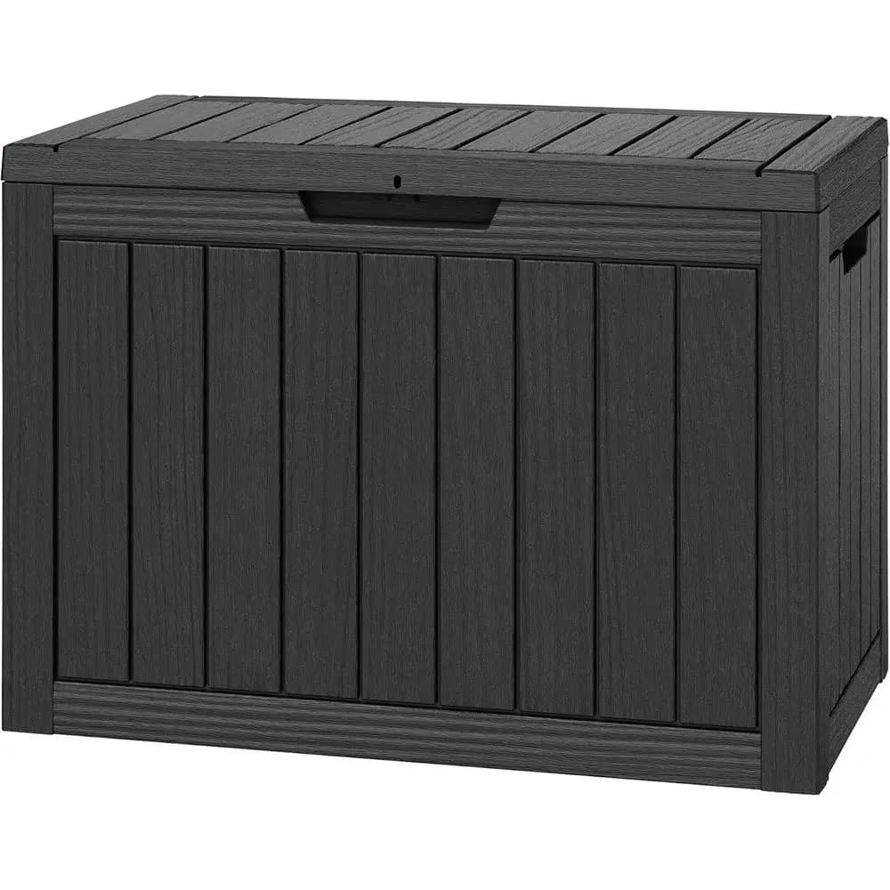 Contenitore da Esterno Impermeabile da 45 Galloni con Coperchio Bloccabile per Accessori da Terrazzo, Patio e Giardino