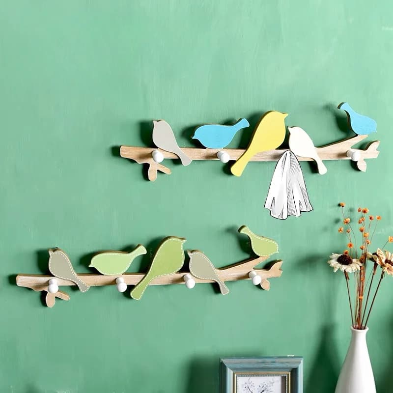 Wall decoration in bird style hangers creative clothes hangers wooden hangers bedroom hangers for children hanging decorations for the house