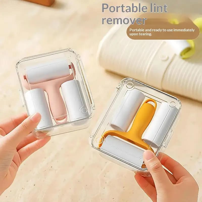 Mini Lint Roller Portable High Adhesive Sticky Dust Cleaner for Pet Hair Clothes Fabric Lint Removal