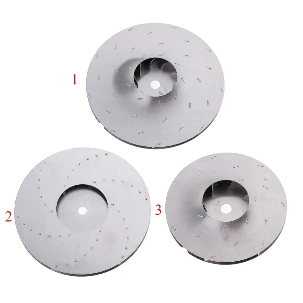 Ventola rotante per motore aspirapolvere di 3 dimensioni Foro da 8 mm 4,4"/5"/3,4" Alluminio