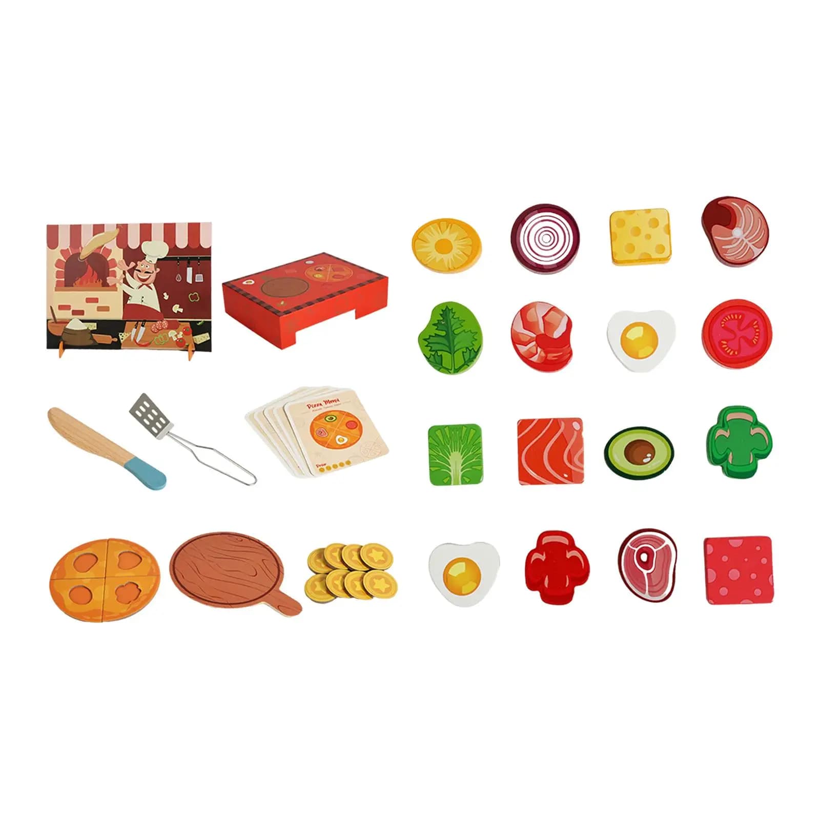 Pizza Party Toy Play Set Versatile Educational Pretend Play Kitchen Accessories Interactive Cutting Play Food Toy for Kids