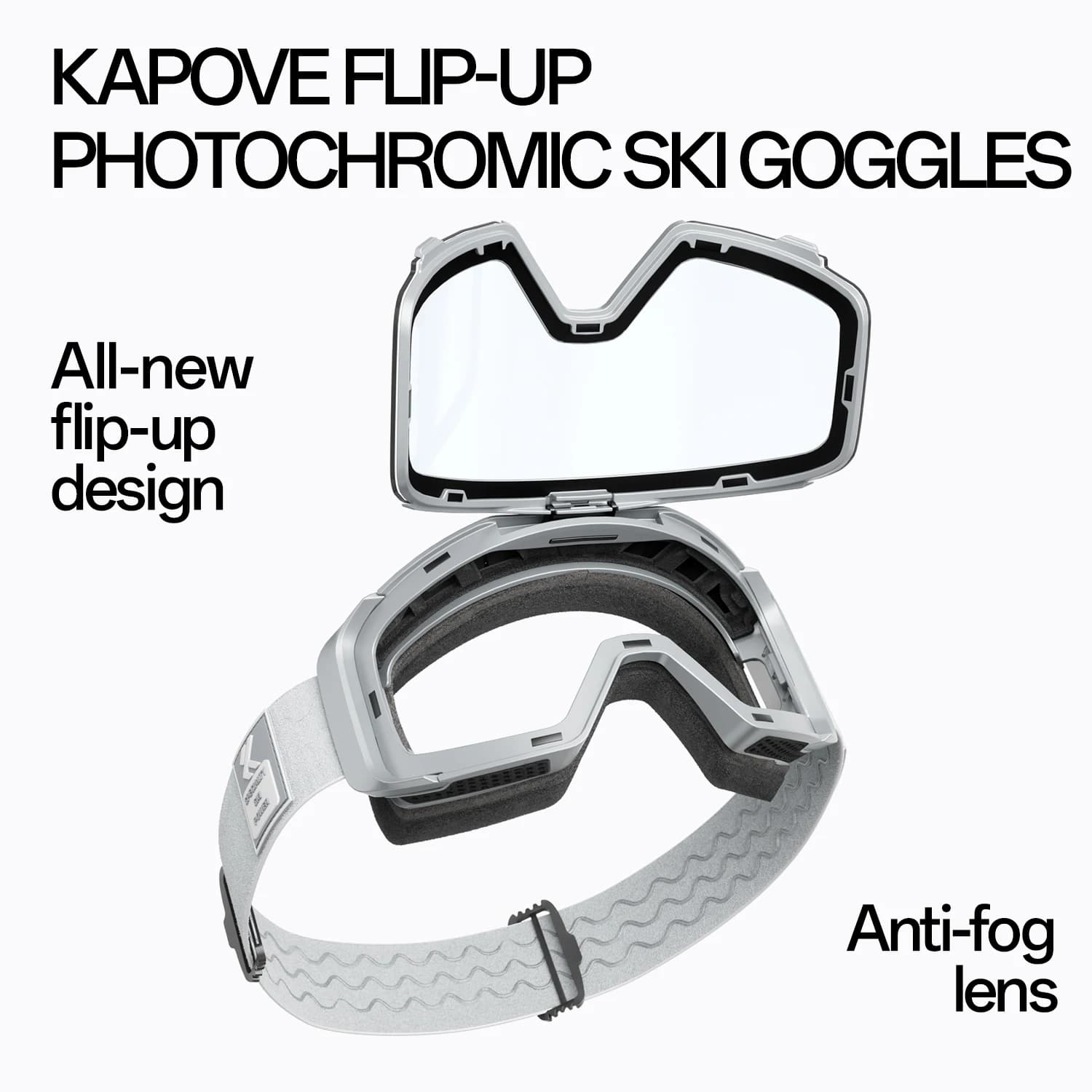 Nuovi Occhiali da Neve Kapvoe con Lenti Magnetiche Ribaltabili Fotocromatiche, Antiappannamento per Sci e Snowboard, Protezione UV400 per Uomini e Donne