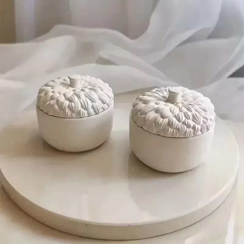Christmas Pinecone Shape Silicone Mould For Candle Cup Storage Jar Diy Gypsum Plaster Box Mold Home Table Decoration Supplies