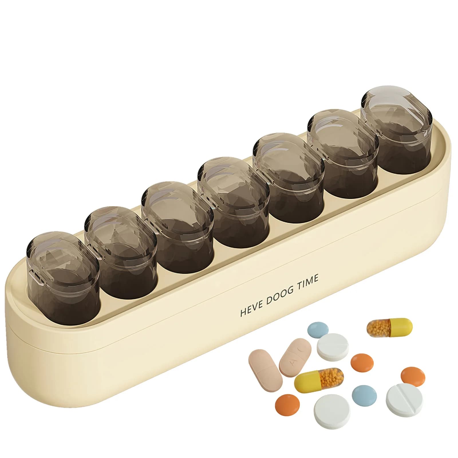 Convenient one cycle medicine box, removable portable travel box, once a day, to store vitamin medicine supplements
