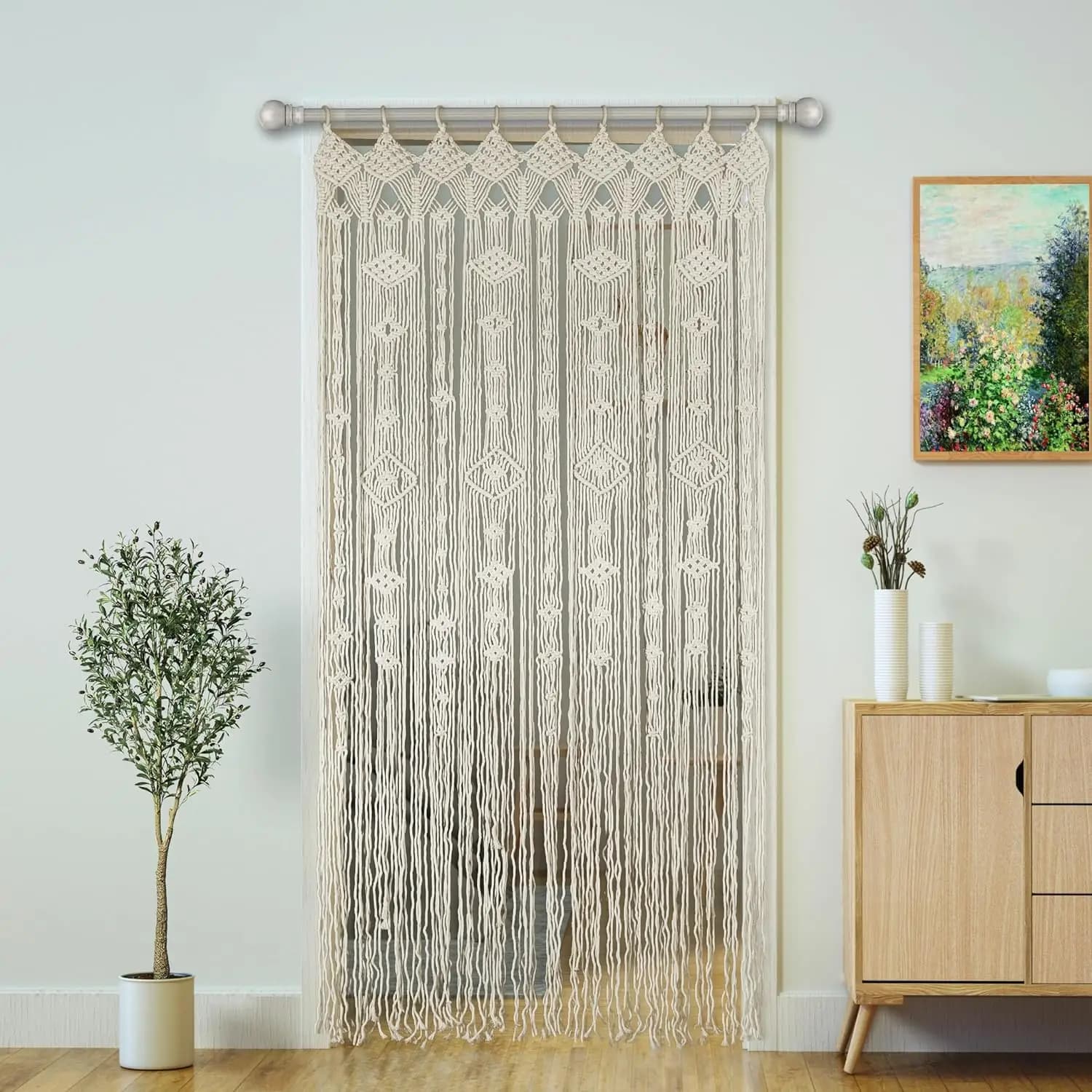 Macrame Curtain Boho Doorway Curtains,Handmade String Backdrop Panel Hip e Door Hanging Wedding Decor Arch Curtain Room