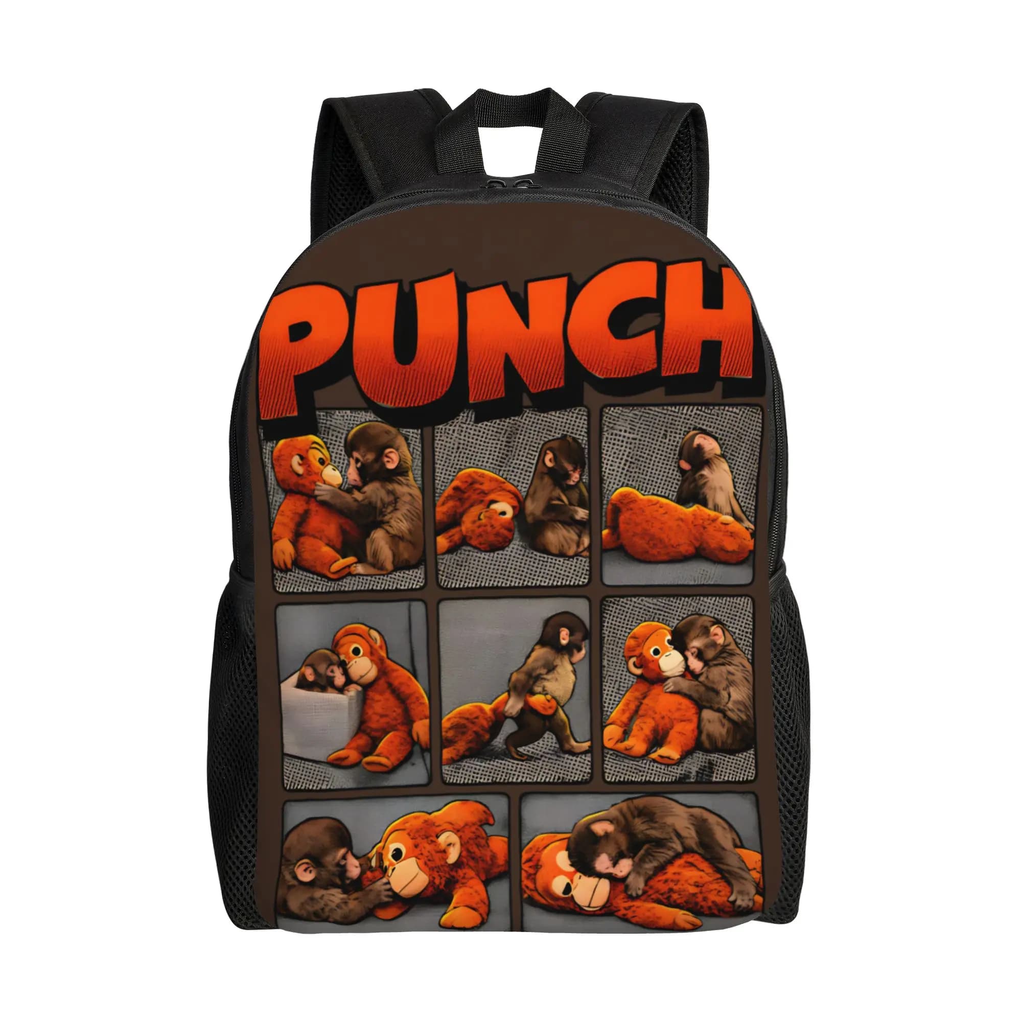 Zaino Punch Monkey Oran-Mama Cool per Studenti e Professionisti, Borsa per Laptop in Tela per Uomo e Donna