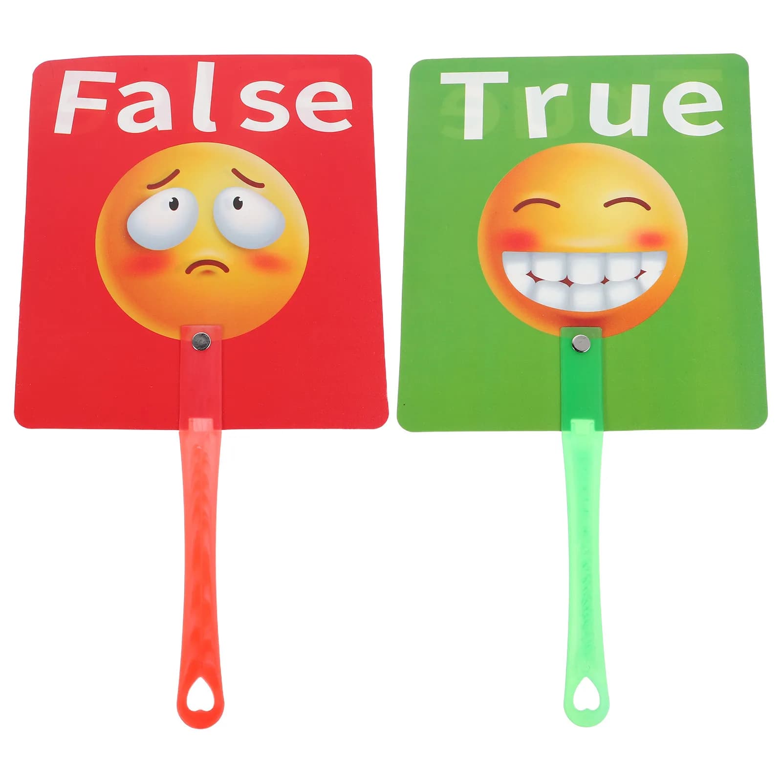 2 Pezzi Paddle per Voto Verosimo/Falso per l'Educazione Precoce, Apprendimento Interattivo in Aula Montessori, Lavagnette di Risposta in Plastica Riutilizzabili