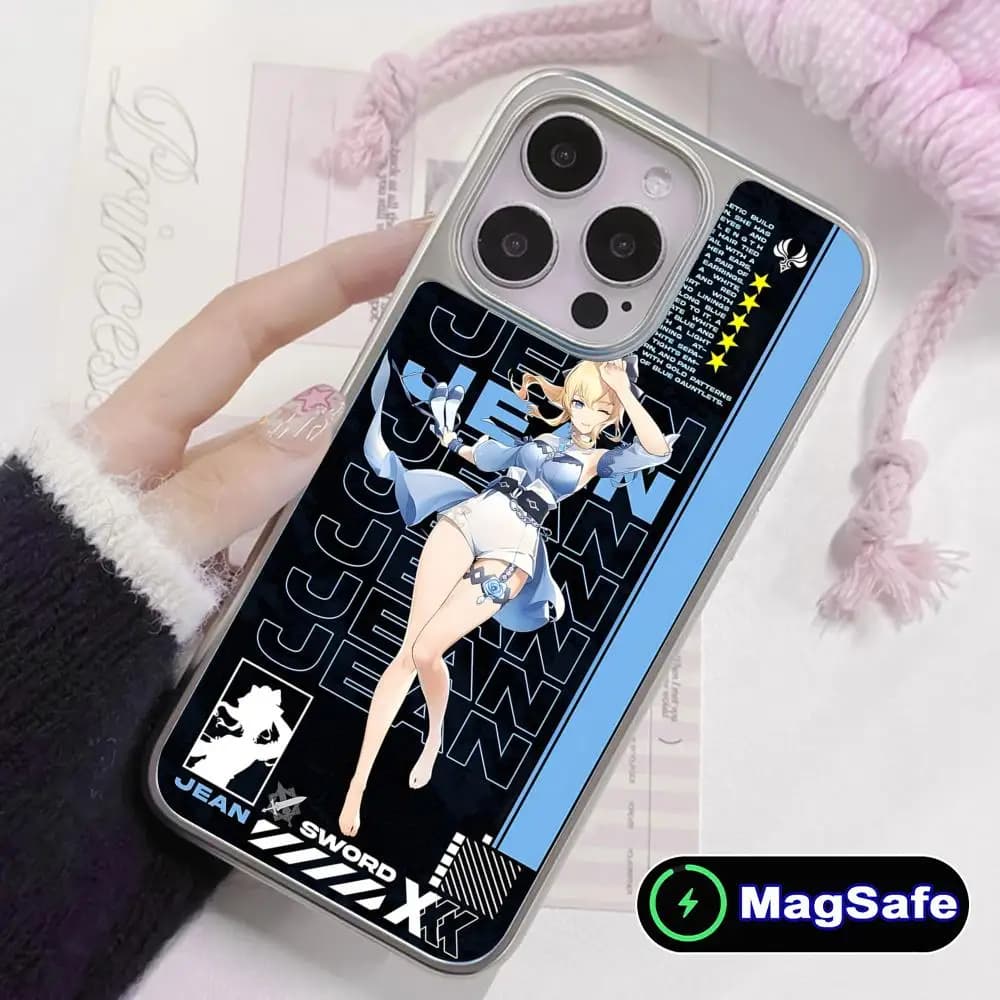 Custodia per telefono Game GI Jean placcata argento Magsafe per iPhone 17 16 15 14 13 12 11 Air Pro Max Plus Cover Colorata