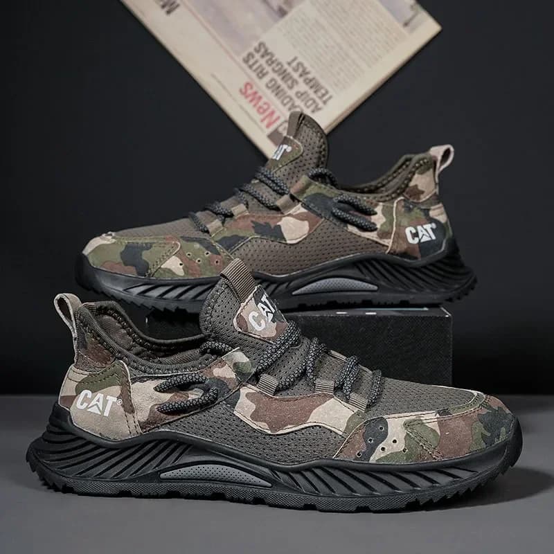 Men's stringed camouflage shoes Casual non-slip for high quality outdoor running shoes breathable light