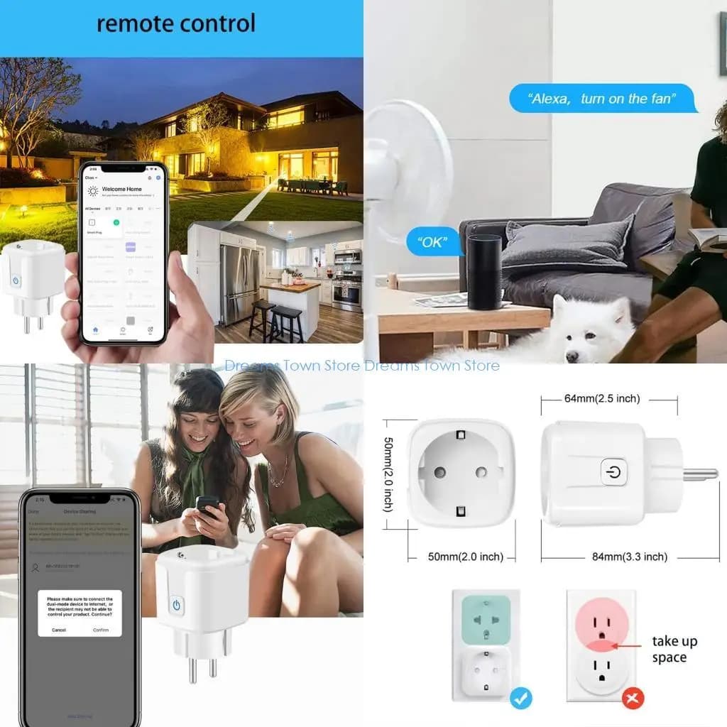 HX6A ZigBee Tuya WiFi EU for electric plug timer Plug APP for Alexa for Sma