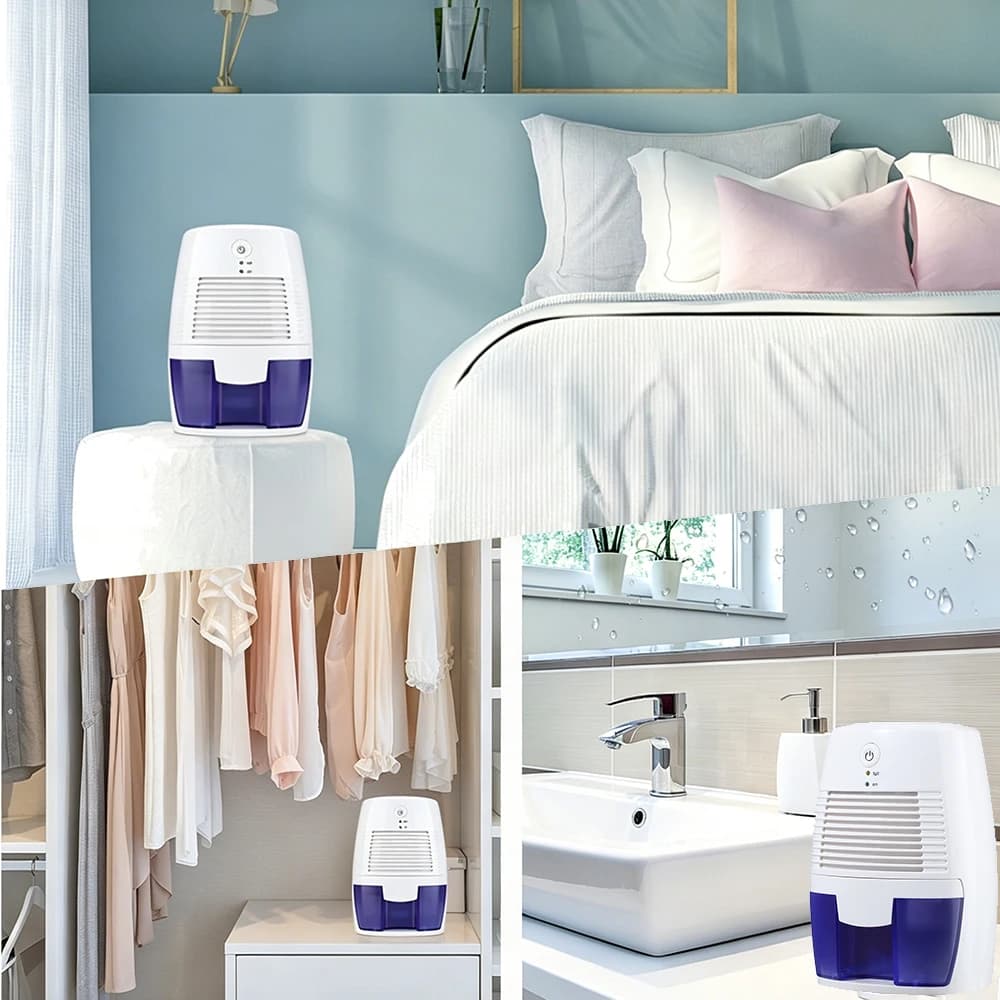 Deumidificatore domestico Camera da letto Muto Assorbitore di umidità Essiccatore d'aria Mini deumidificatore di umidità per bagno Cucina Vestiti Essiccanti