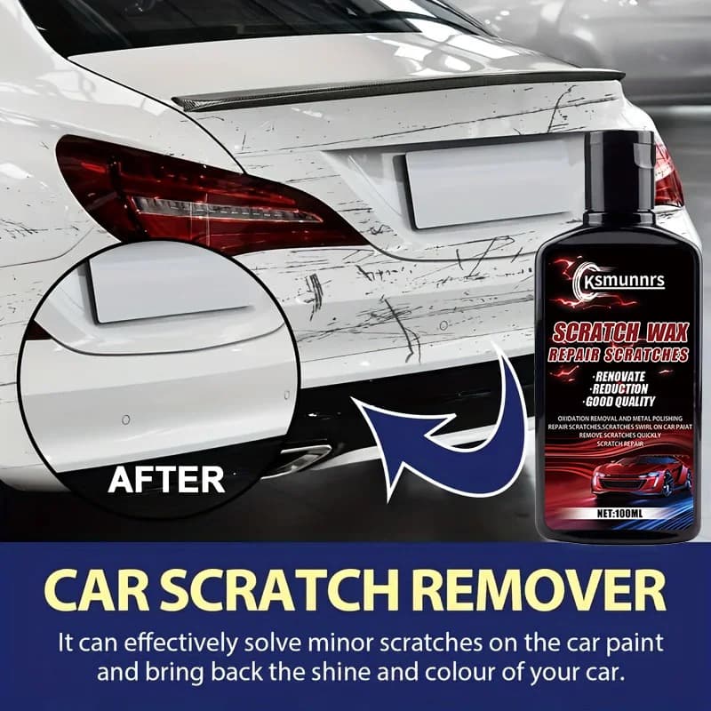 Restauratore di graffi per auto da 120 ml, cera composita nano lucida per tutti i difetti di vernice colorati, effetto brillante migliorato