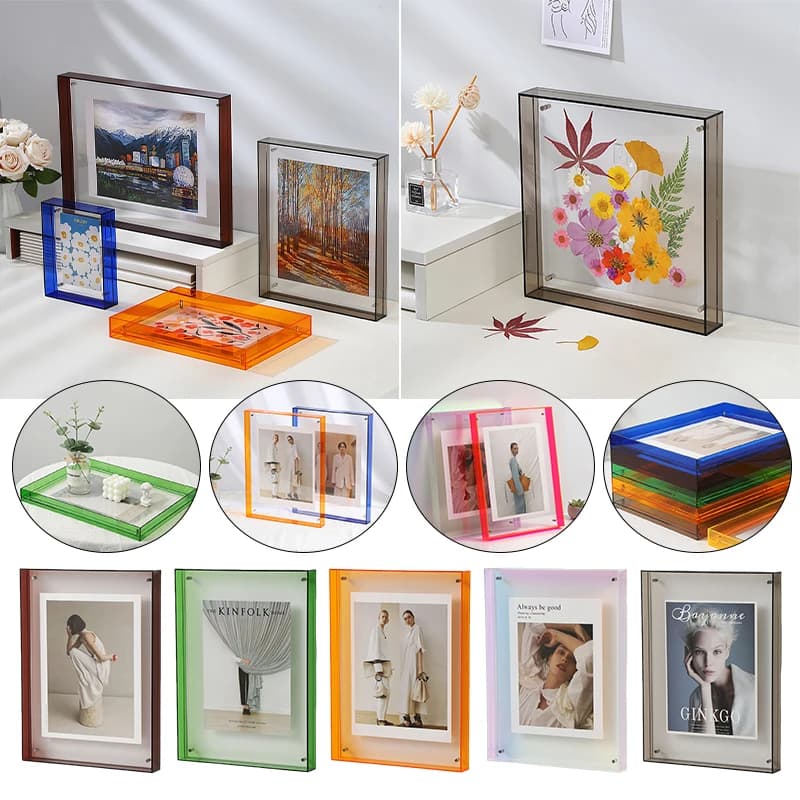 Ins Style Transparent Acrylic Photo Frame Picture Kpop Posters Photocard Idol Card Holder DIY Wall Decoration Home Ornaments