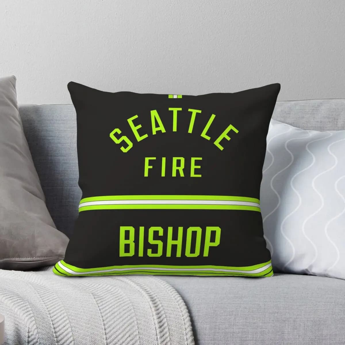 Station 19 Seattle Fire Bishop Square Pillowcase Polyester Linen Velvet Creative Decor Throw Pillow Case Sofa Cushion Cover 18"