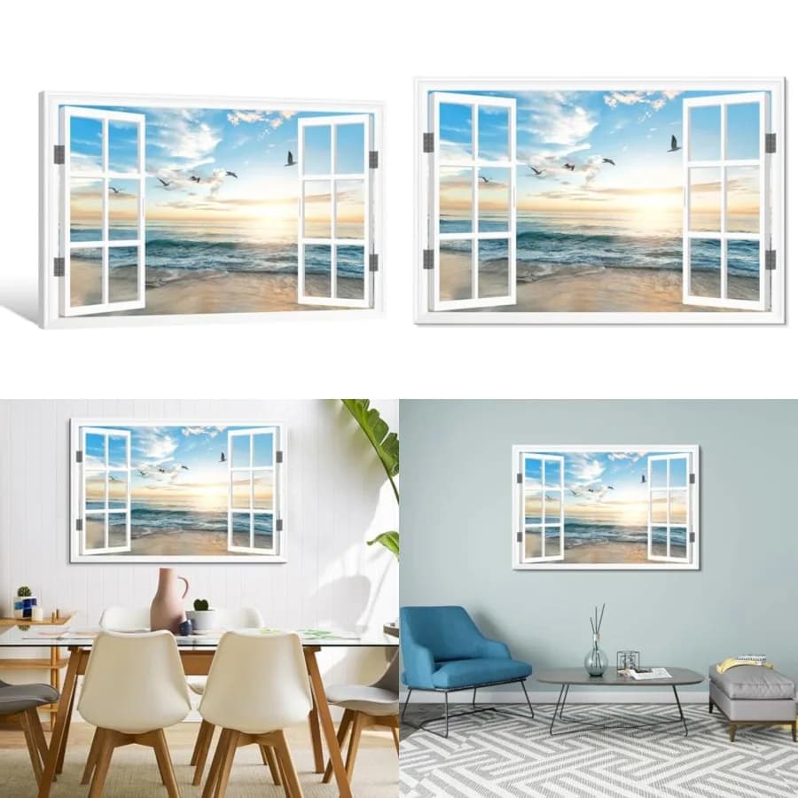 Quadri su tela per camera da letto, dipinti paesaggistici, immagini incorniciate per bagno, soggiorno, ufficio, decorazioni 36 x 24