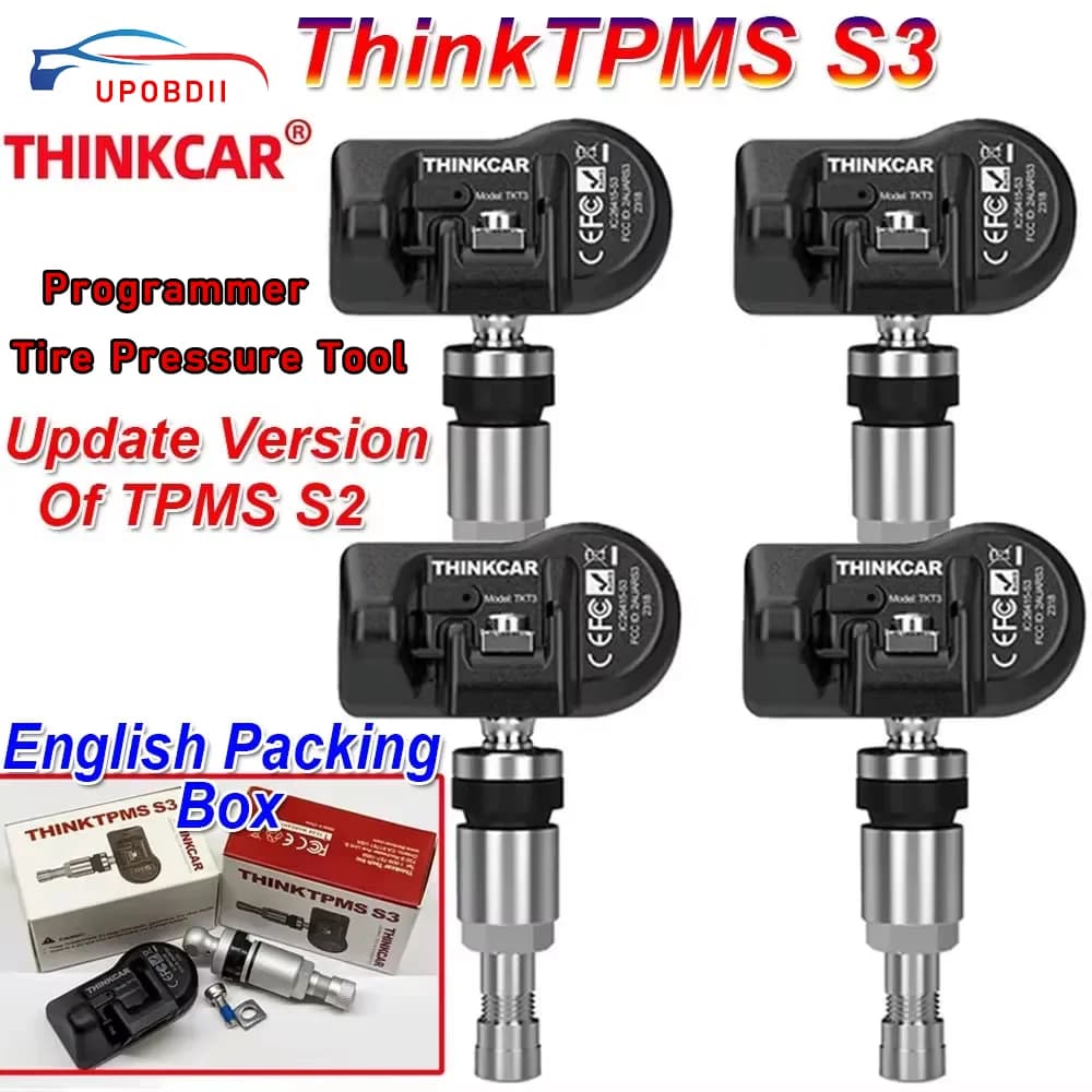 THINKCAR THINKTPMS S3 TPMS tyre pressure sensor update for car S2 Program 315 MHz 433 MHz Works with tpms Thinkcar and Mucar tool