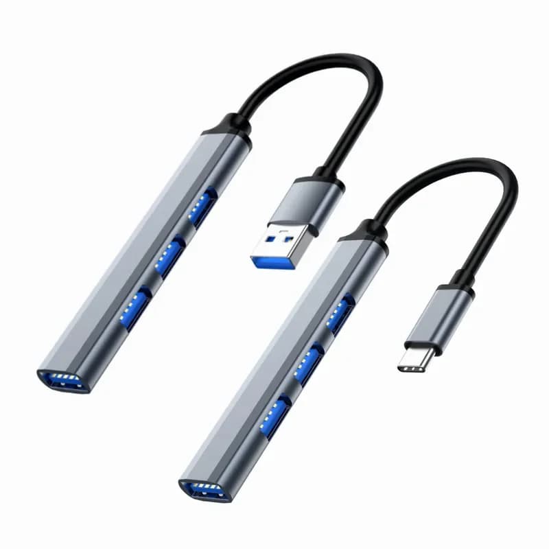 USB-C 4 port 3.0/3.1-Splitter multi-device OTG hub for MacBook/Huawei/Xiaomi/Lenovo and Mor-Plug and Play-Accessory for ultra slim PC!