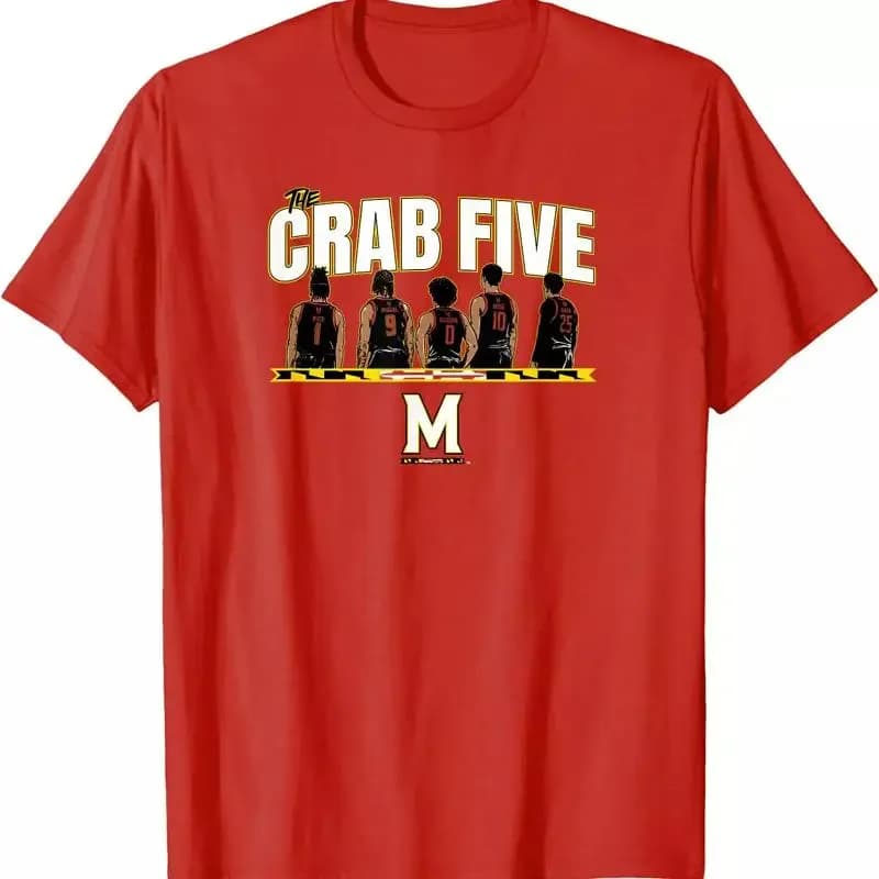 Crab Five Lineup Maryland Basketball T Shirt Size S 4Xl 5Xl