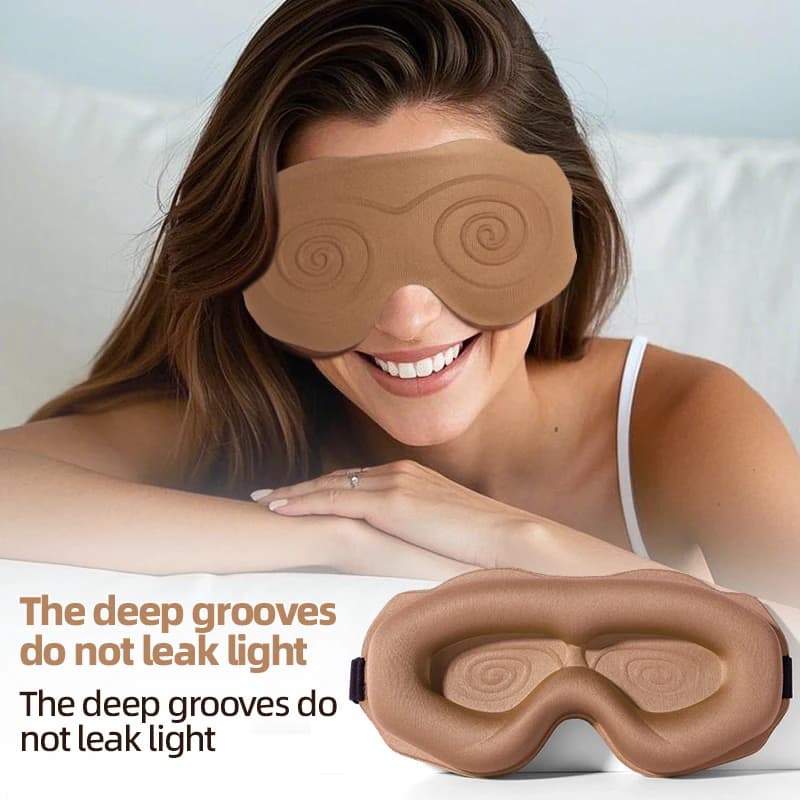 Maschera per Dormire 3D, Blocca la Luce, Morbida e Imbottita, Maschera per Occhi, Maschera per Dormire, Copriocchi, Ausilio per il Sonno, Maschera Facciale, Benda per Occhi