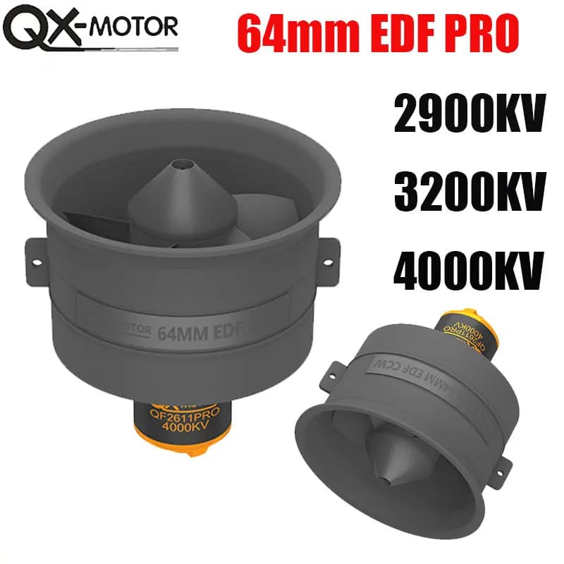 QX-MOTOR QF2611PRO Motore brushless EDF a 5 pale da 64 mm 2900KV/3200KV/4000KV Parti CW/CCW per elicotteri RC/modello di aerei a getto