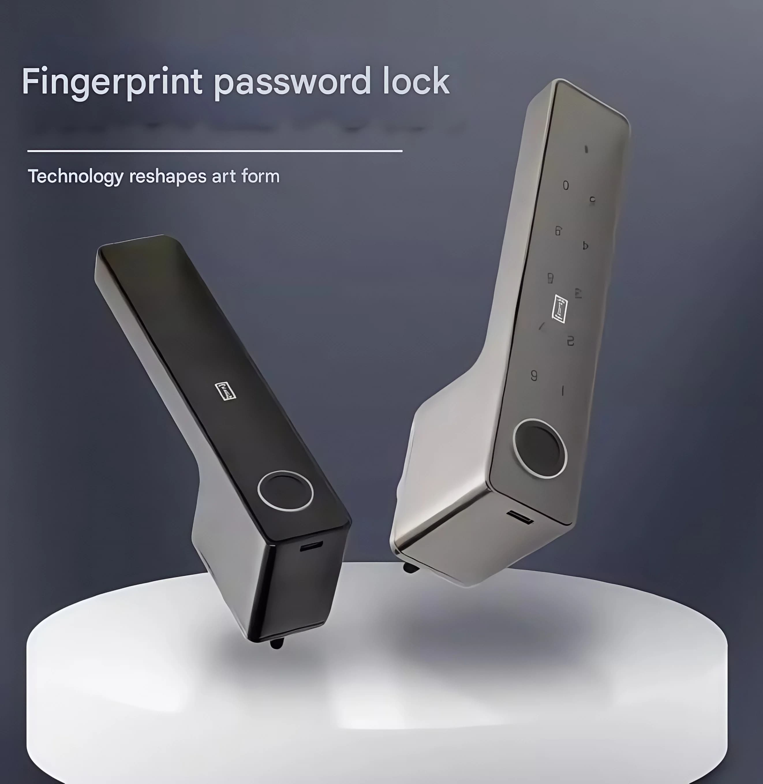 Serratura per porta con impronta digitale, serratura con password, porta interna in legno, maniglia intelligente, serratura moderna semplice, porta ecologica magnetica silenziosa